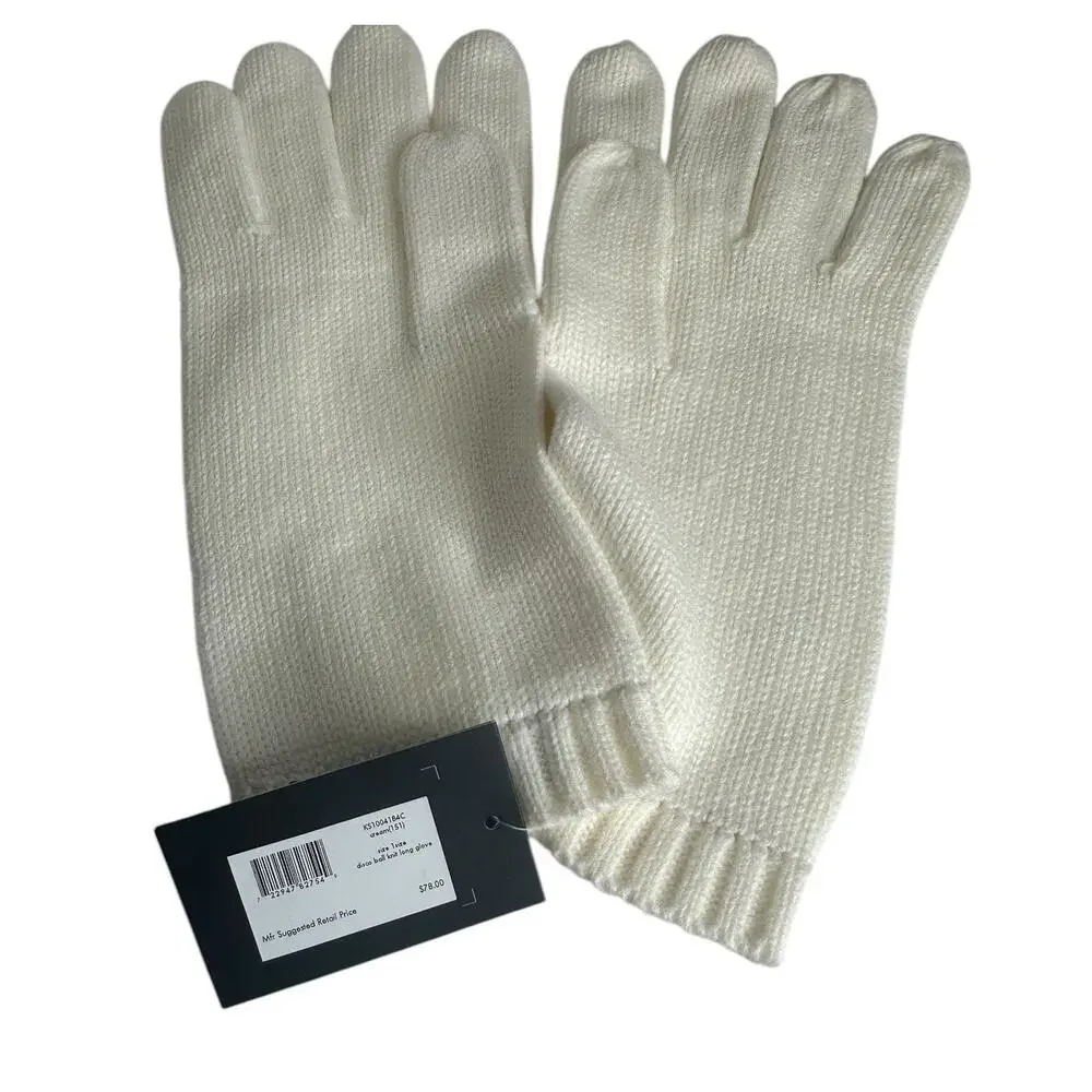 Kate Spade Disco Ball Embellished Gloves Cream one size